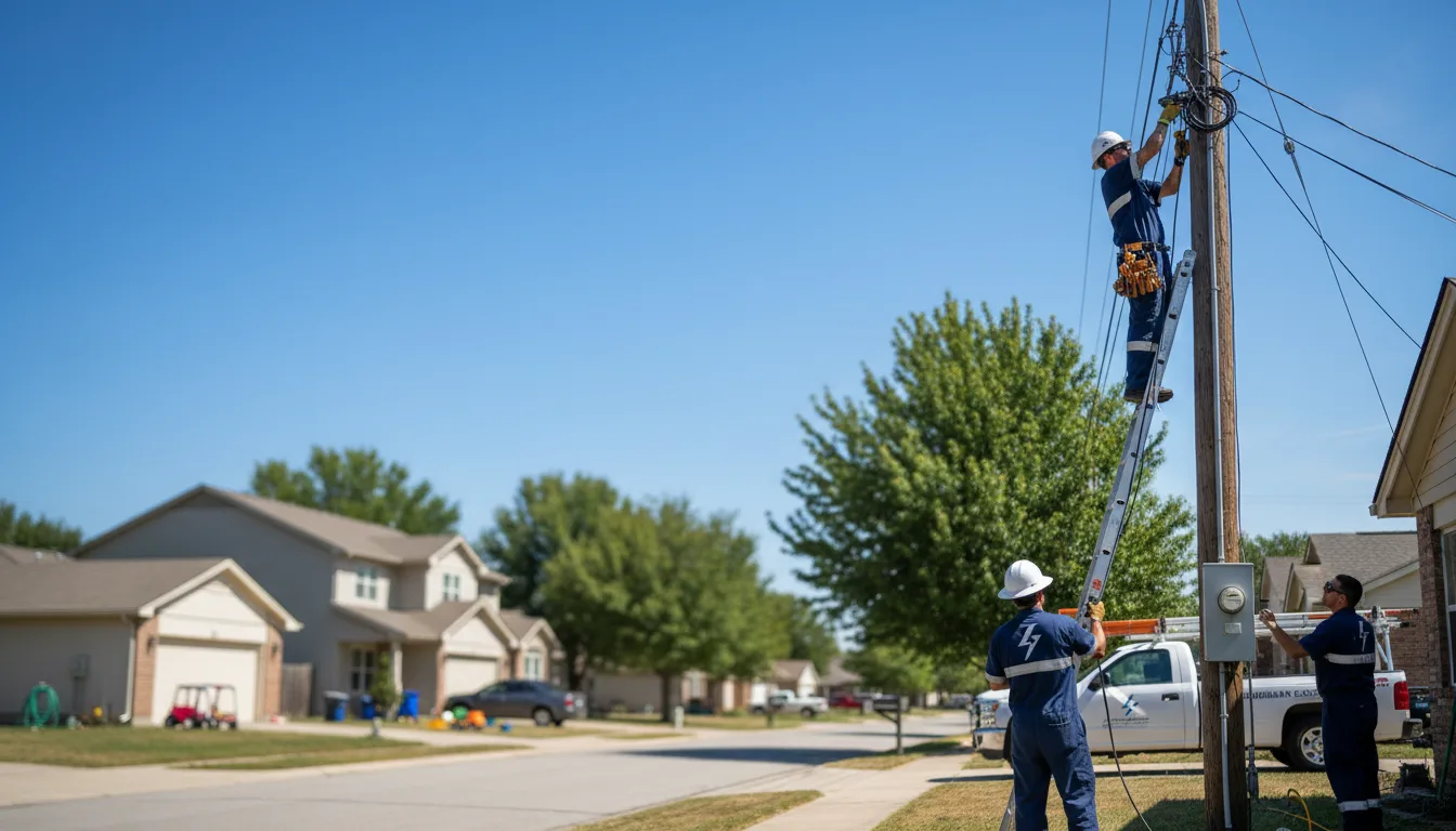 Residential electrician providing installation services in Shiro, TX